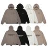 Unisex FOG-Style Hooded Sweatshirt With Letter Print Fleece-Lined Oversized Fit Winter Daily Wear