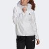 adidas Solide Logo Webart Kapuzenjacke mit Reißverschluss Damen Oberbekleidung Weiß GQ0615