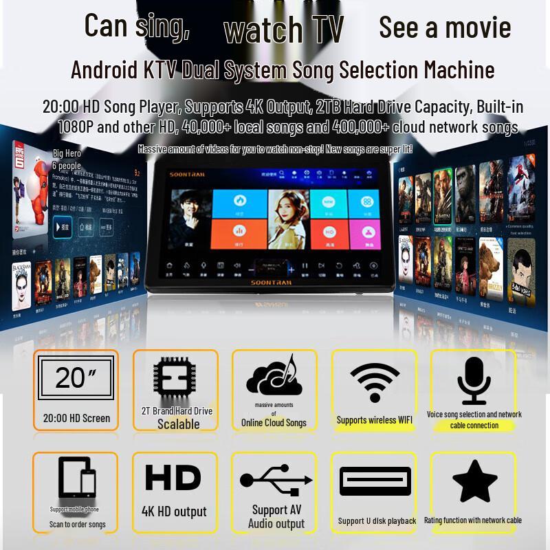 Songchuan SP121 Home KTV Professional Audio System CN plug (adapter included)