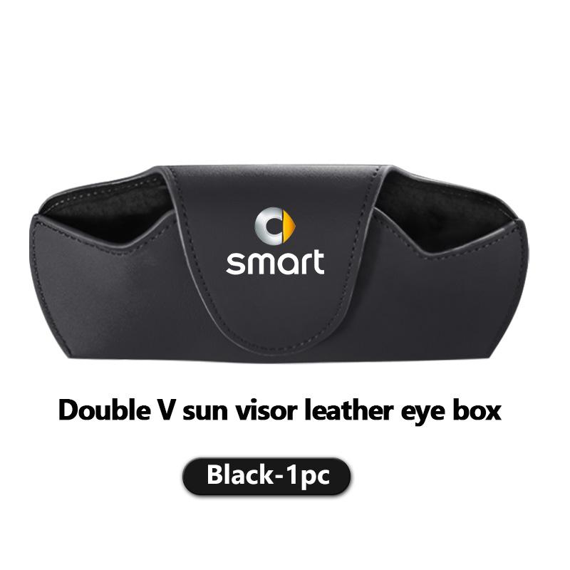 BKS2 Car Sun Visor Sunglasses Leather Storage Eyeglass Case For Mercedes Benz W124 W203 W204 SLK CLA SL SLC C CLASS B CLASS E CLASS