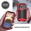 Military Heavy Duty Metal Case for IPhone 13 14 15 16 17 Pro Max Slide Camera Built-in Screen Protector Full Body Hybrid Cover