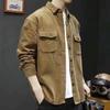 Spring Men's Casual Solid Color Loose Long Sleeve Shirt