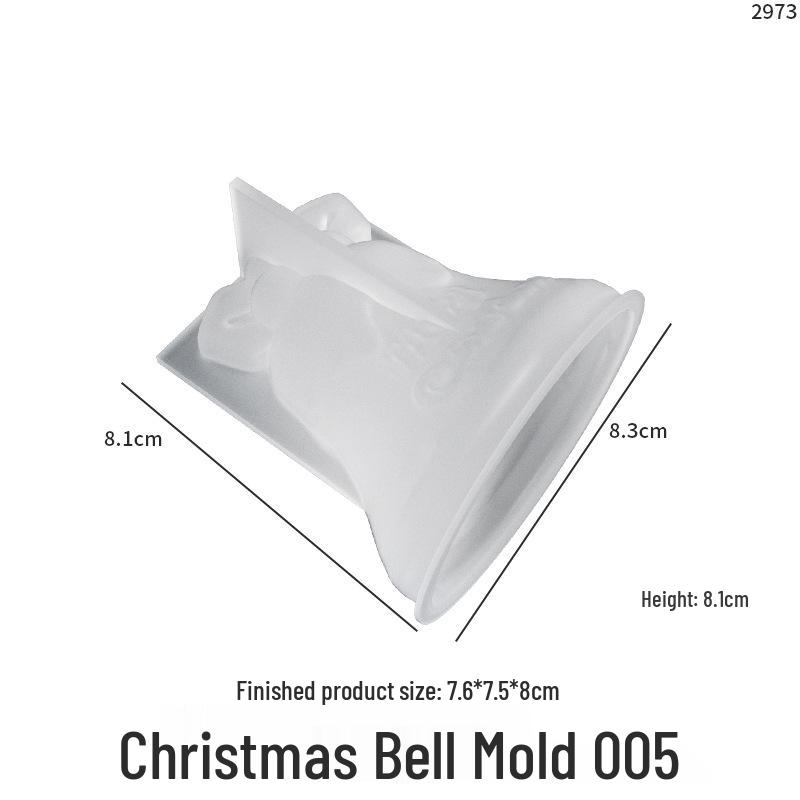 3D Christmas Silicone Mold for Epoxy Crafts: Snowman, Boots, Socks, Reindeer, Bells, Ornaments, Tabletop Decorations, DIY Candle.