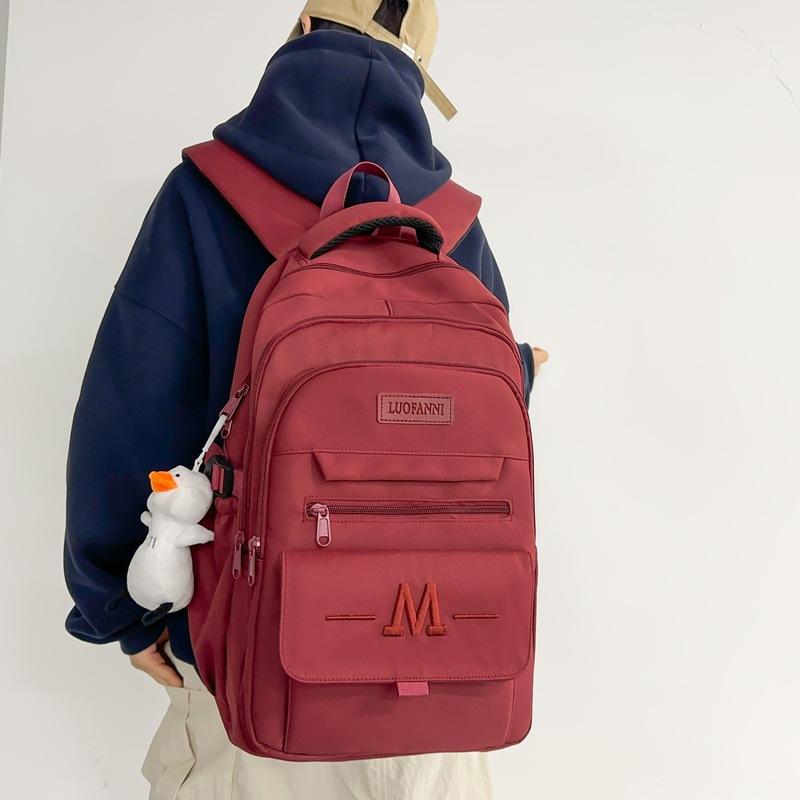 Large Capacity Men's and Women's Backpacks, College Students' Backpacks, Junior High School Students' Schoolbags, Women's Trendy Schoolbags