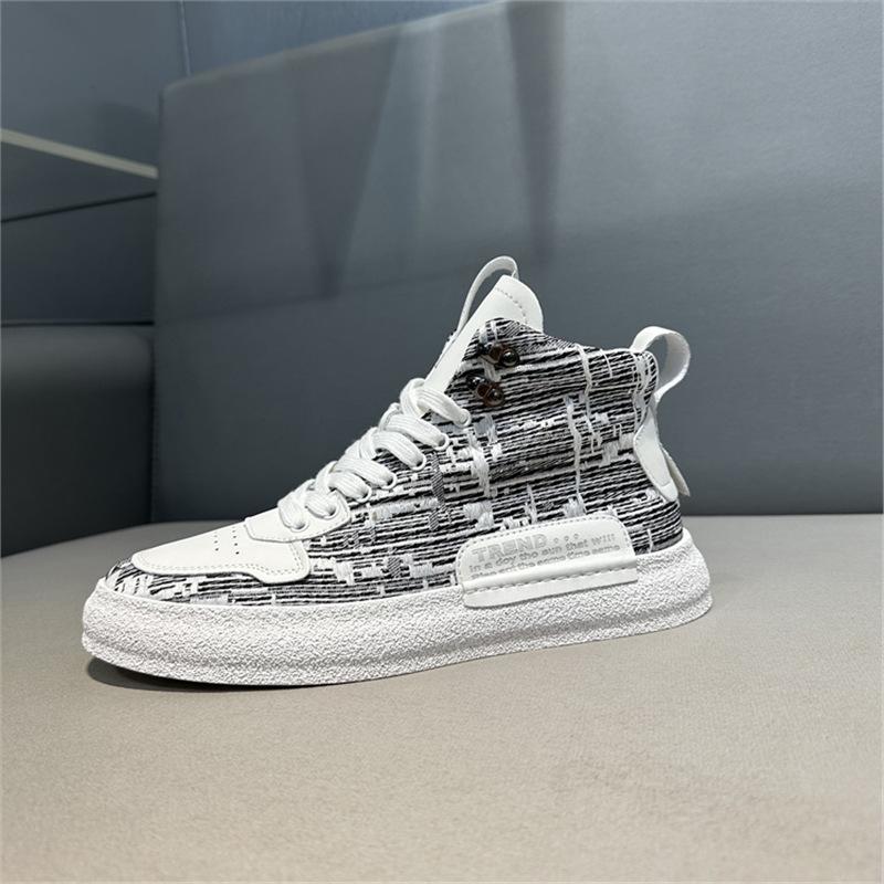 Autumn new high-top cloth casual soft-soled lace-up breathable mesh shoes xs