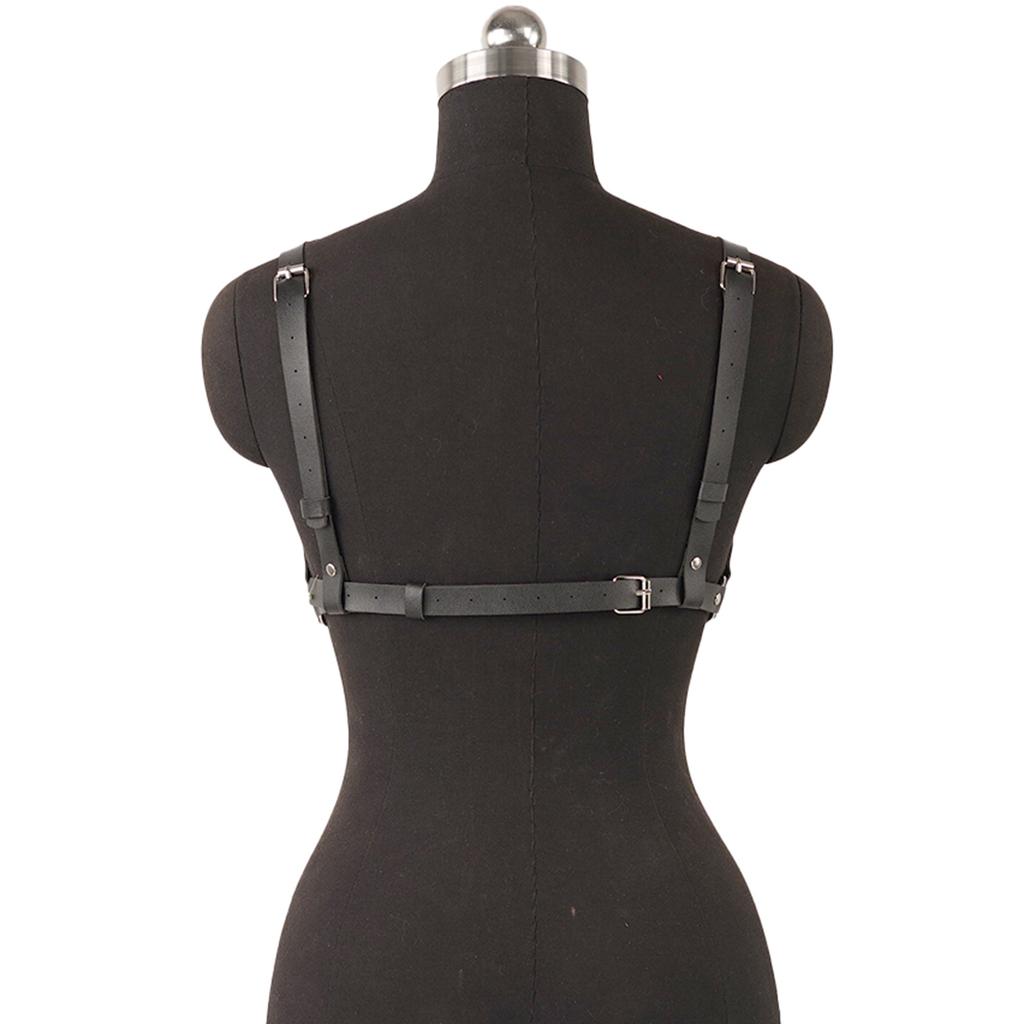 Damen Mode Gürtel Harajuku Brustgeschirr Hosenträger für Damen Korsett Gürtel Dekorative Geschirrriemen Goth Bekleidungszubehör