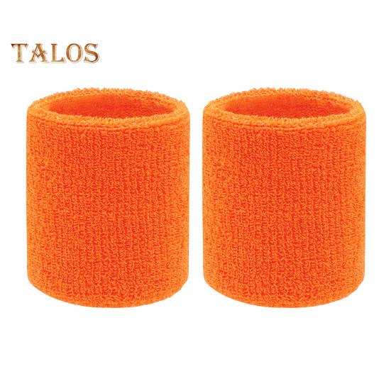 

2 шт. напульсники для мужчин и женщин, влагоотводящие спортивные напульсники для тенниса, баскетбола, бега, спортзала, тренировок оранжевый