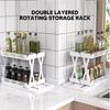 1/2 Tiers Kitchen Sliding Spice Rack Rotating Spice Jars Storage Shelf For Cabinet Seasoning Holder Kitchen Organizer
