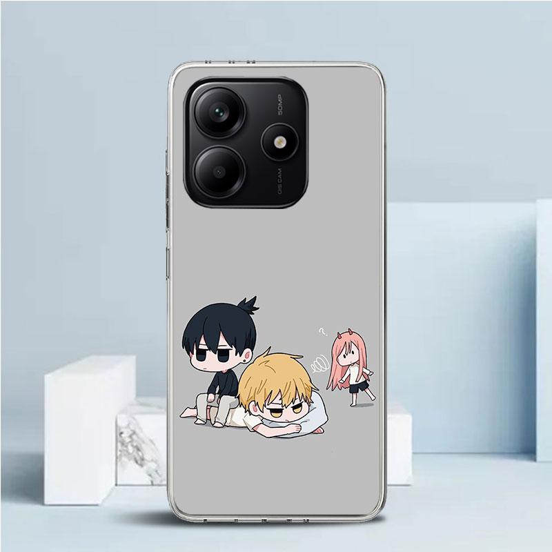 C-Chainsaw Mans Cute Phone Case For Xiaomi Redmi Note 15 14 14S 13 12S 12 Pro Plus 11S 11 11T 11E 10S 10 + Soft TPU Back Cover R