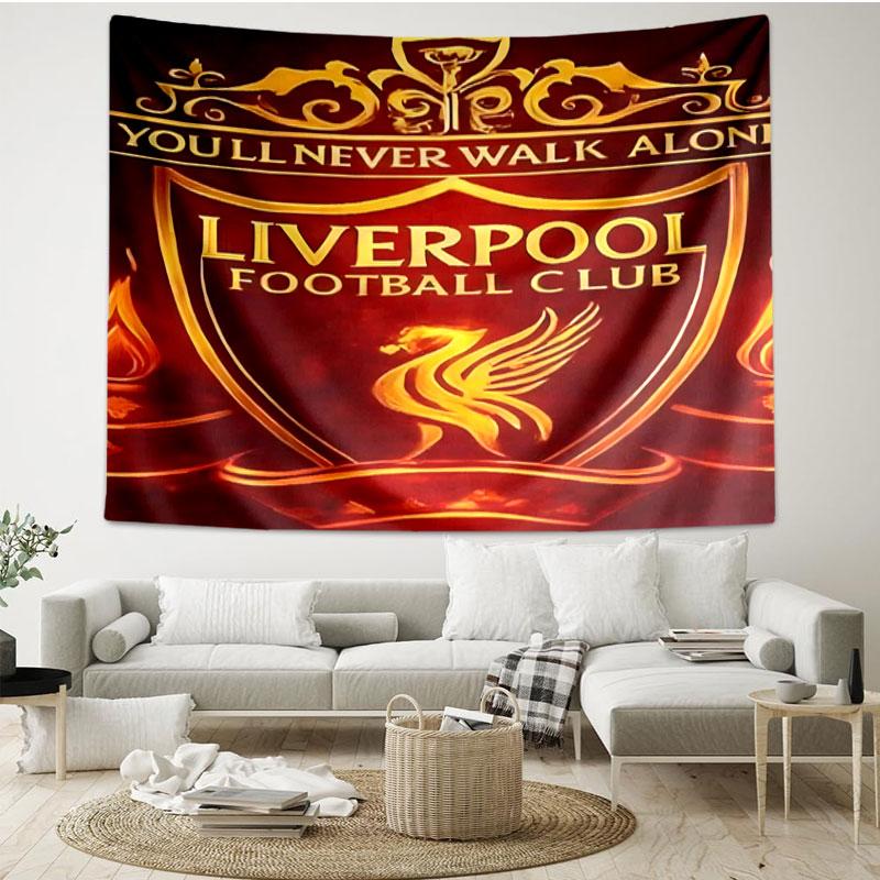 Liverpool F.C Print Tapestry - Portable Wall Decor Cloth, for Home, Dorm, Travel, Bedroom, Living Room - Ideal Birthday Housewarming Gift