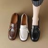 English Style Soft Soled Small Leather Shoes 2025 New Le Fu Shoes Versatile Round Toe Single Shoes Women's Bean Shoes