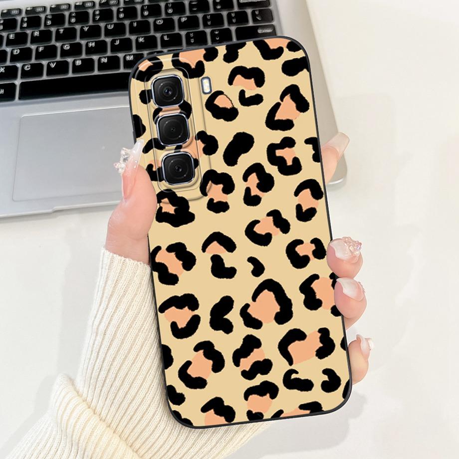 For Infinix Hot 50 50i 4G X6882 X6531 Case Liquid Silicone Soft TPU Back Cover Hot50 Hot50i Phone Funda Gothic Black Night Shell