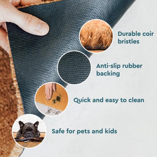 Funny Entrance Rug Come Back with A Warrant Doormat Rustic Anti-slip Floor Mat for Home Farmhouse Front Door Entryway Decoration