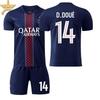 25-26 Παρίσι Αριθμός Κατοικίας. 10 Dembele 14 Dou Παιδική Φόρμα Ποδοσφαίρου Ανδρική Φανέλα 7 Kwara με Αστέρια