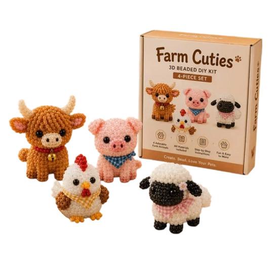 Tiny 3D Beaded Animal DIY Kit, DIY Animal Beading Kit with Instructions, Handmade Cute Animal Bead Craft Set for Adults Beginners Teens, Creative G