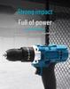 21V High-Power Brushed Lithium-Ion Hand Drill with Impact, Speed, & Three-Function Settings - Electric Drill Tool Set.