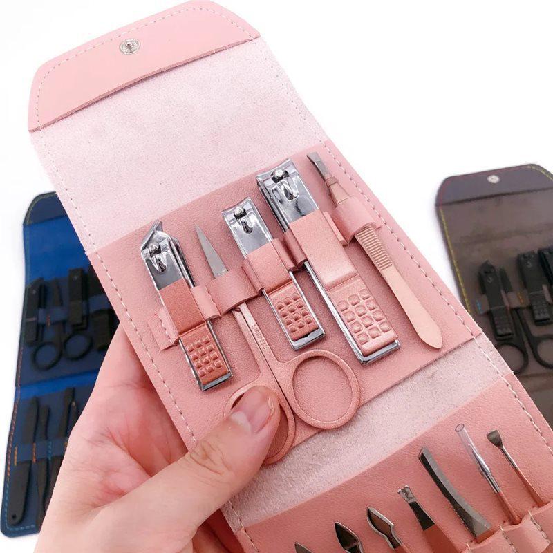 

Men s & Women s Portable Nail Clippers: Essential High-Grade Scissors & Foot Care Pliers for Home Use 12-piece set розовый