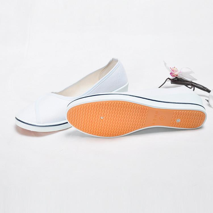 White Nurse Shoes Summer Flat Slip On Comfort Nonslip Soft Sole For Women