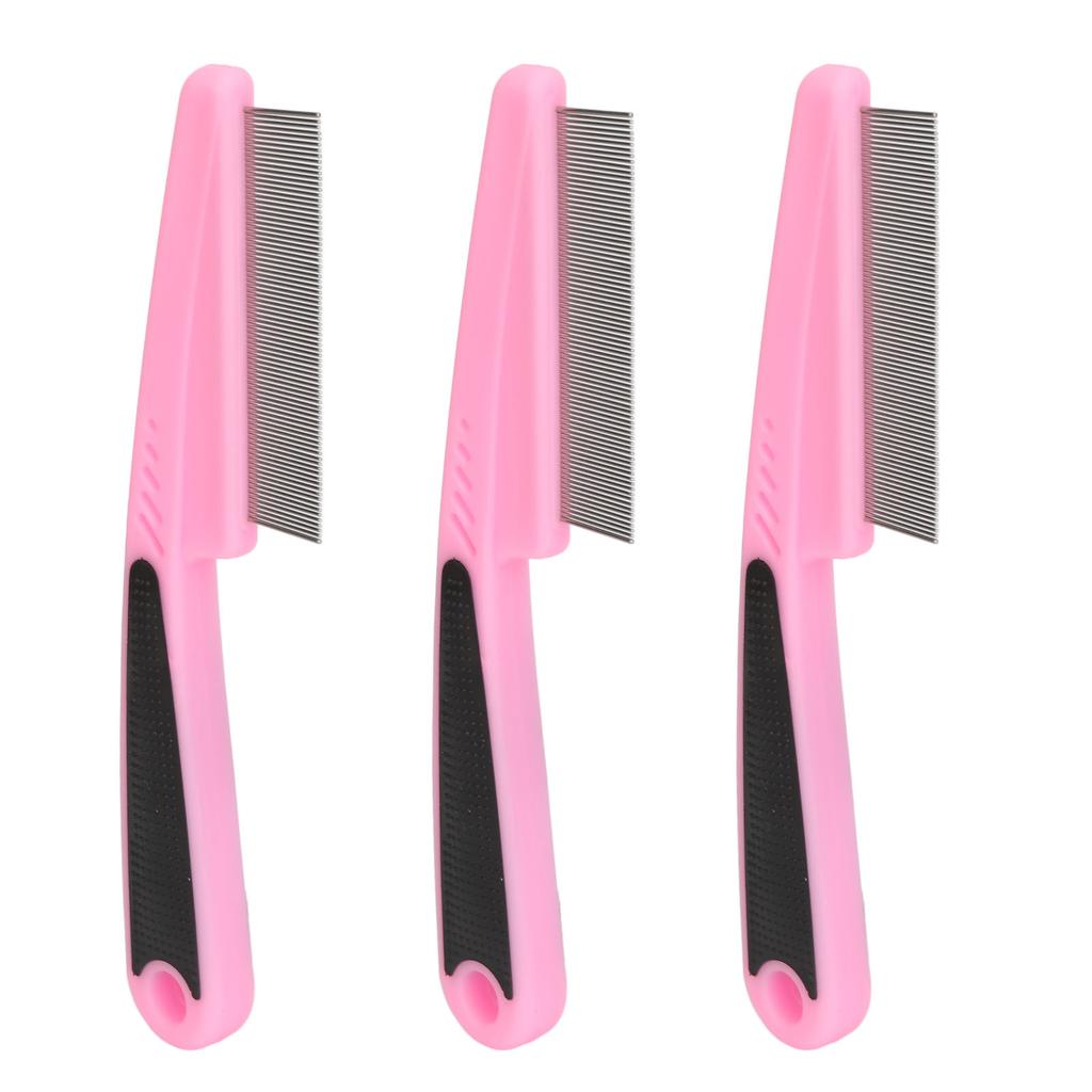 Professional Flea Face Comb Stainless Steel Remove Ergonomic Pet Grooming Flea Comb