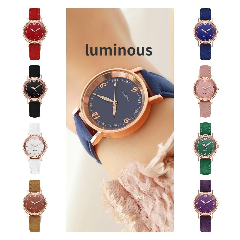 Women Quartz Analog Wrist Watch Leather Strap Casual Fashion Gift Decoration