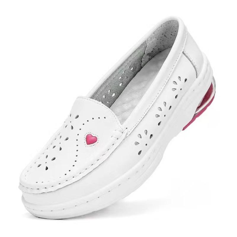 Medical care work shoes Hospital professional nurse shoes Leather platform sole single shoes Non-slip comfortable breathable soft sole nurse shoes