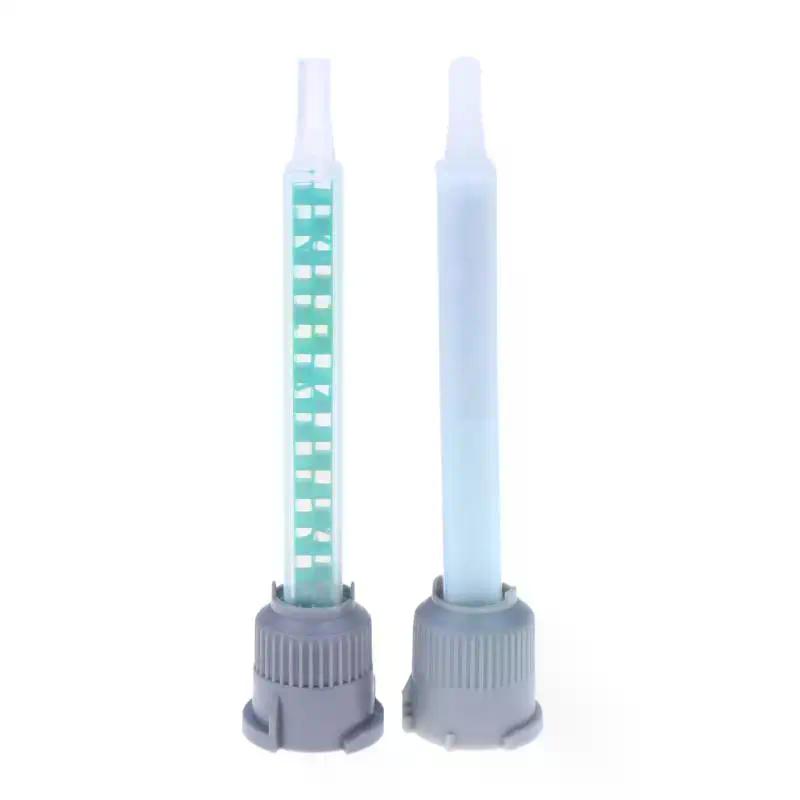 10Pcs Epoxy Adhesive Mixing Nozzle Static Mixing Nozzle MB5-16L Mixing Tube (1:1Ratio) For AB Glue Gun Liquid Mixer