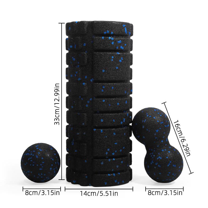 Longchan High-Hardness Foam Roller & Fascia Ball Set