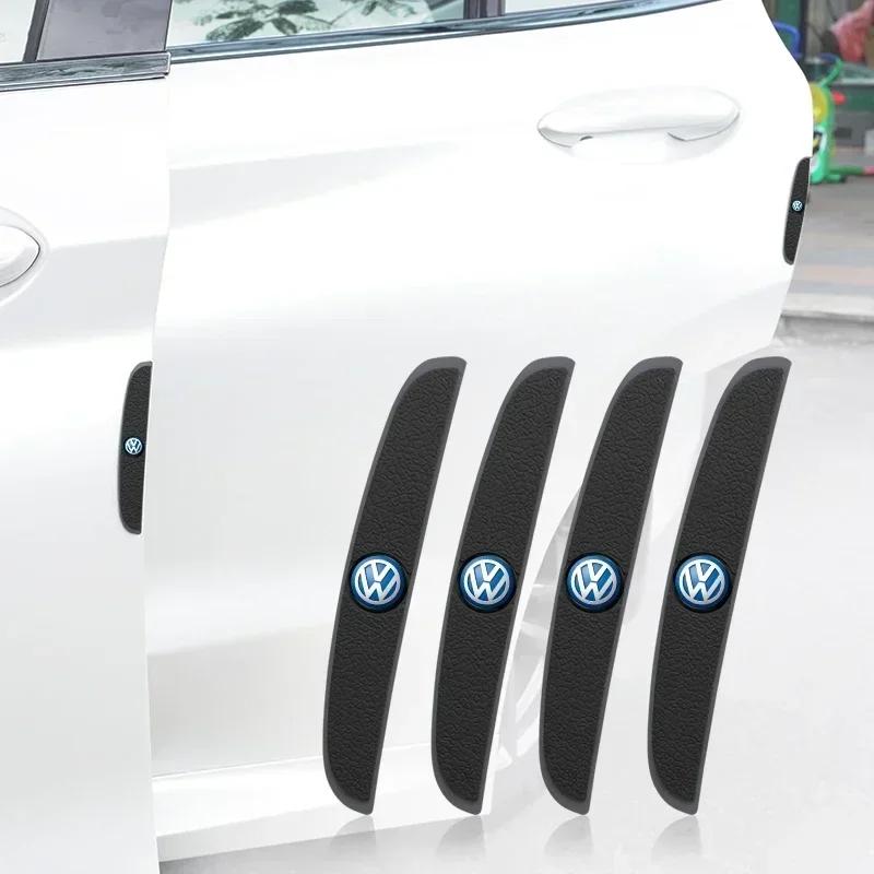 4Pcs Car Door Edge Anti-collision Strip Silicone Protection Bar For VW GTI Polo Golf Passat Tiguan Arteon Touareg CC Taigo Caddy Da7