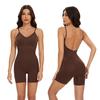 Seamless Yoga Postpartum Hip Lifting, Body Shaping, Abdominal Compression, Exposed Back One-piece Flat Corner Body Shaping Garment