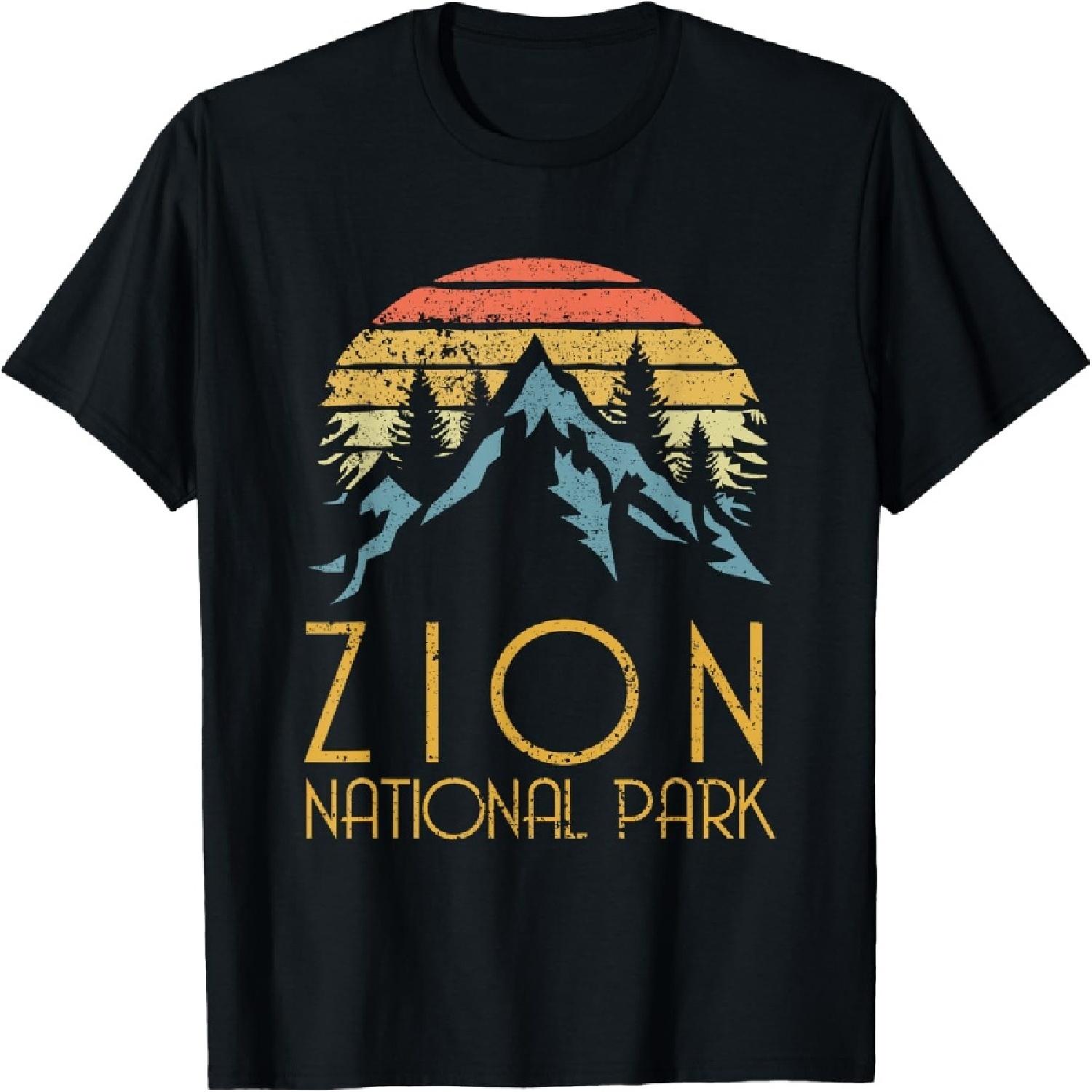 Vintage Retro Zion National Park Utah T Shirt T-Shirt XXXXXL разноцветный