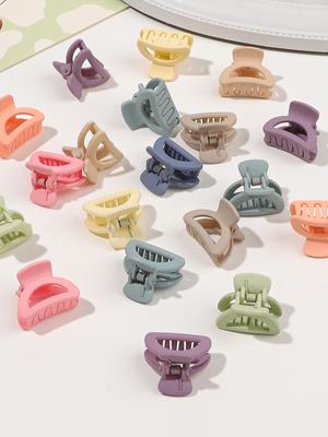 30Pcs Small Half Circle Hair Clip for Thin/Medium Thick Hair,1 Inch Mini Matte Tiny Jaw Clips for Women Girls 2 Style Nonslip