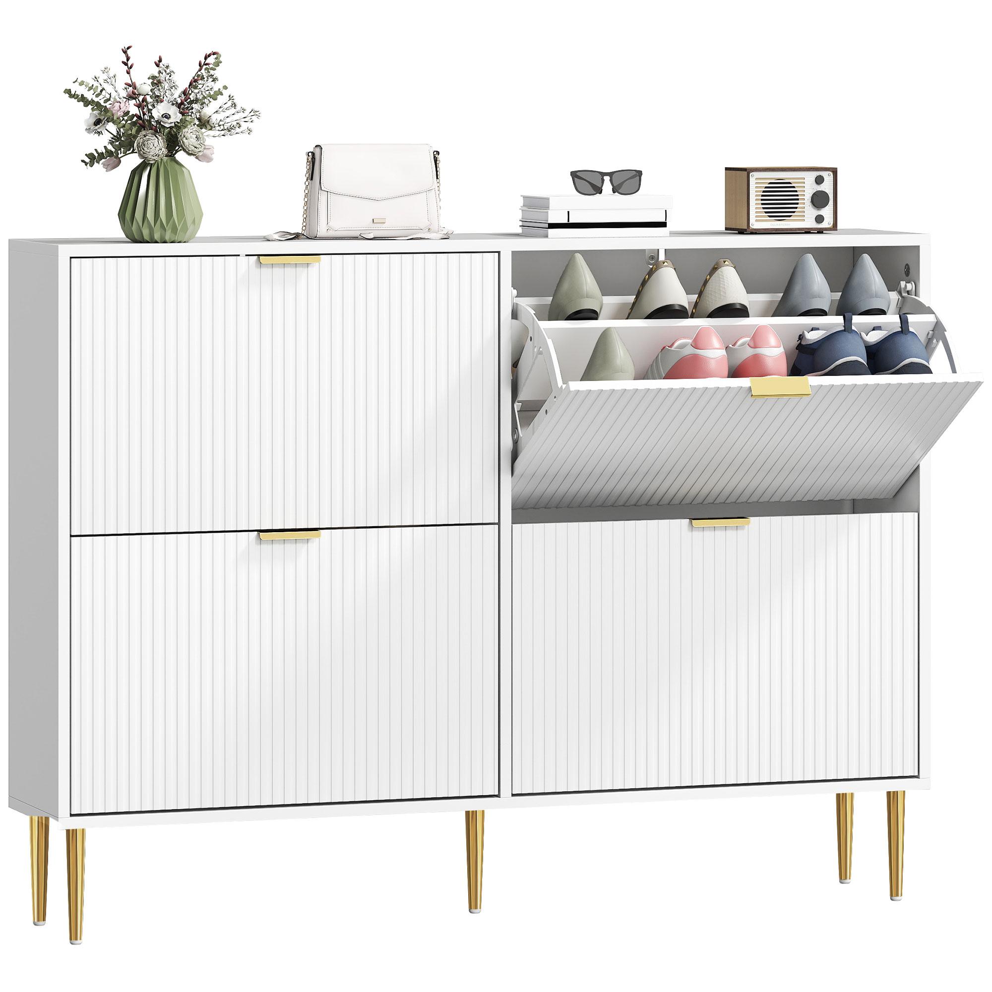Shoe Cabinet, 20 Pairs, 4 Drop-Down