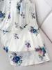 2026 Gentle Style Women's Floral Tencel Linen V-Neck Top & Skirt Set