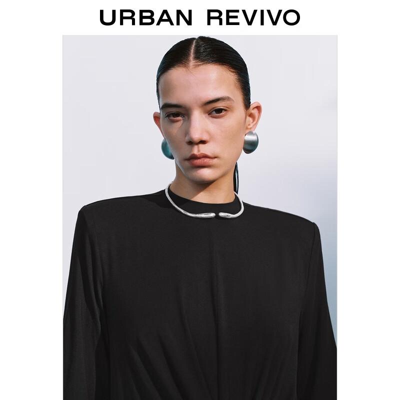 UR 2025 Autumn Women's Twisted Cutout T-Shirt