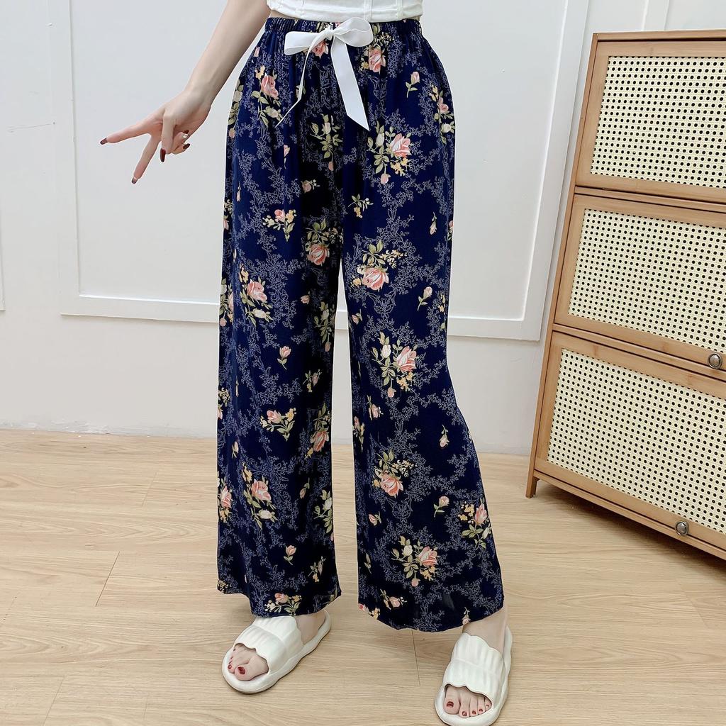 Cotton Silk Pajama Pants for Women, New Summer Style, Thin Cotton Casual Pants, Can Be Worn Outside, Large Size Home Pants