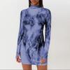2024 Autumn/Winter Fashion: European & American Women's Slim Fit Long Sleeve Round Neck Dress with Print Design