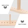 EXCEART Extended Wooden Bow Maker for Ribbon, Wreaths, Christmas, New Year Decorations, Corsages, Holiday Wreaths; Wooden, Adjustable, 15 Holes, 3