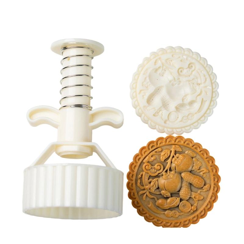 Stampi per Mooncake in ABS con Motivo Festivo Utensili da Forno Opzione 2 Misure