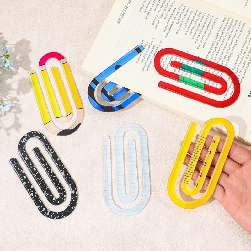 12 Pezzi Segnalibri Acrilici Colorati Brillanti Con Uso Multiuso Per Documenti E Lettura