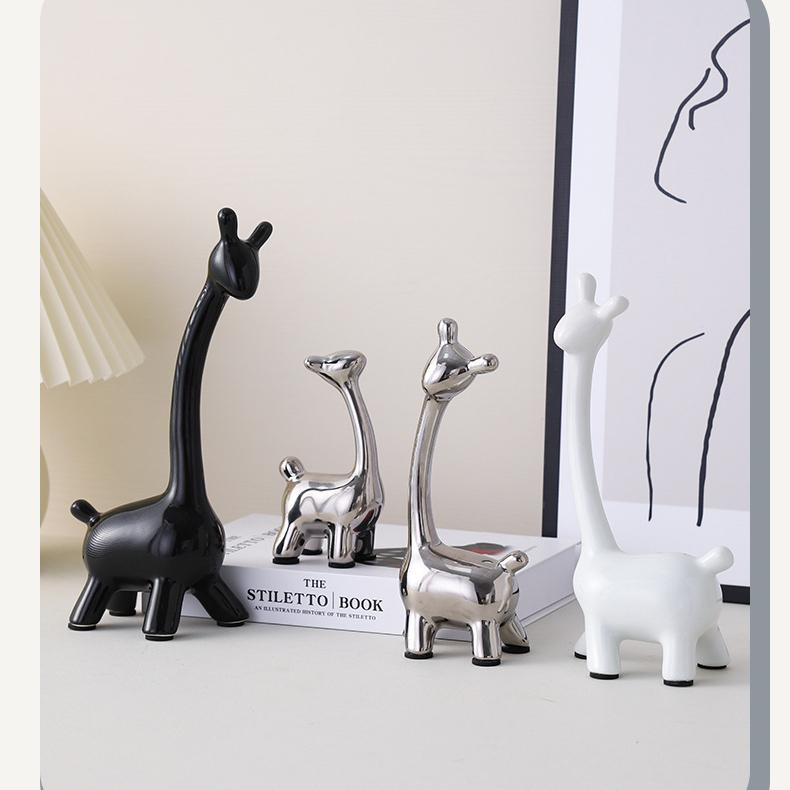 4PCS Modern Minimalist Desktop Deer Ornament Light Luxury Home Decor Foajē vīna skapis Dzīvojamās istabas radošs dekors