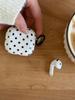 Korean Style Black White Polka Dot Airpods Pro 3 Case for Airpods 3rd Gen Protective Cover with Cute Heart Charm Anti Slip for Airpods 4th Gen