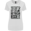 You Cant Buy Love Funny Rescue Dog Puppy Womens Wider Cut T-shirt