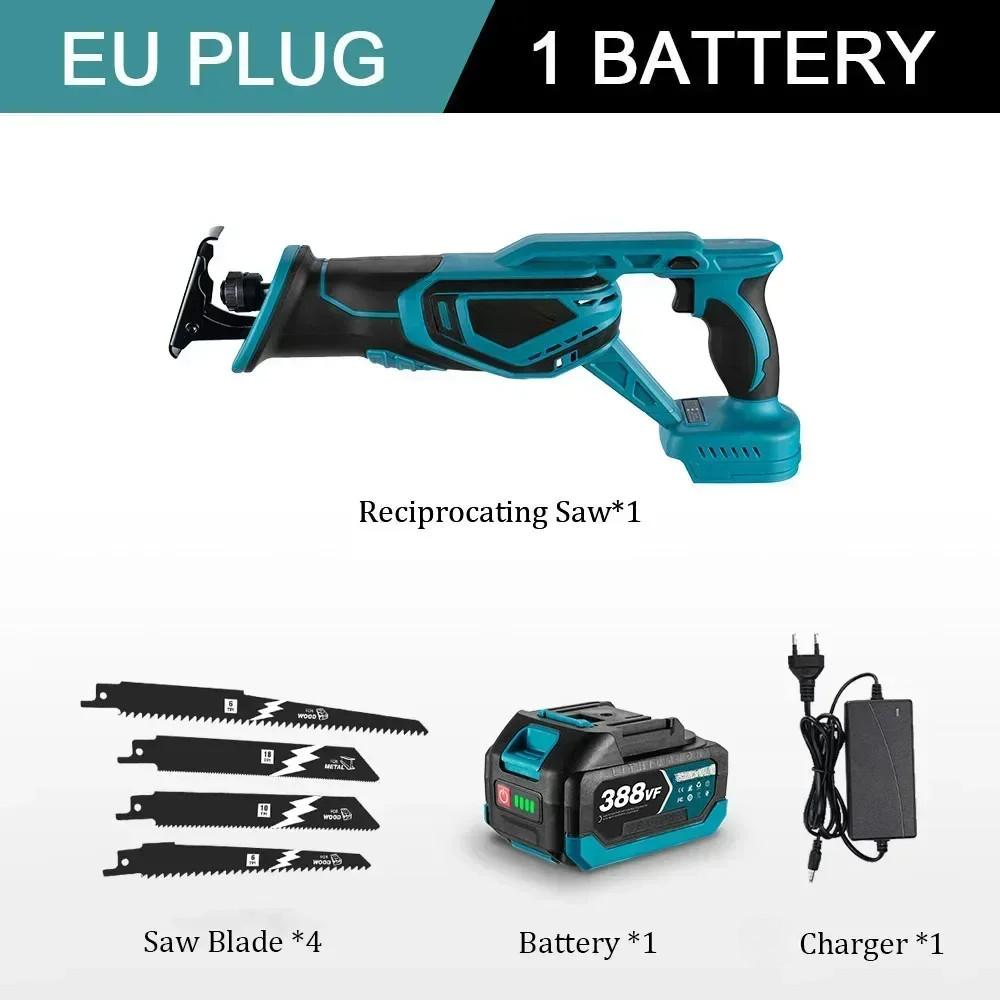 3000W High Power Brushless Reciprocating Saw Portable Electric Saw Wood Metal PVC Pipe Materials Cutting Power Tool