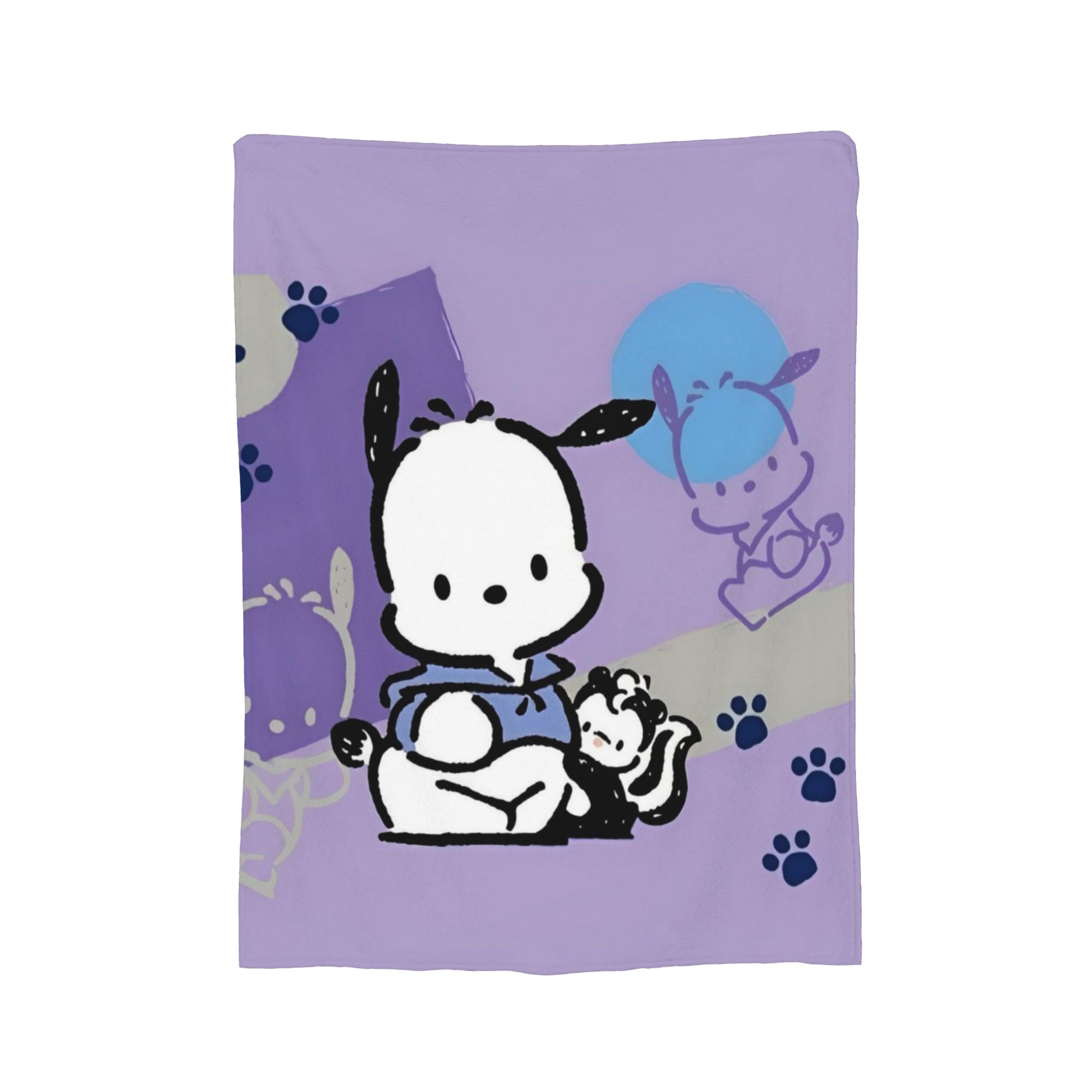 

Pochacco Flannel Blanket Cartoon Awesome Throw Blanket for Bed Sofa Couch 125*100cm Bedspread, 75x90cm