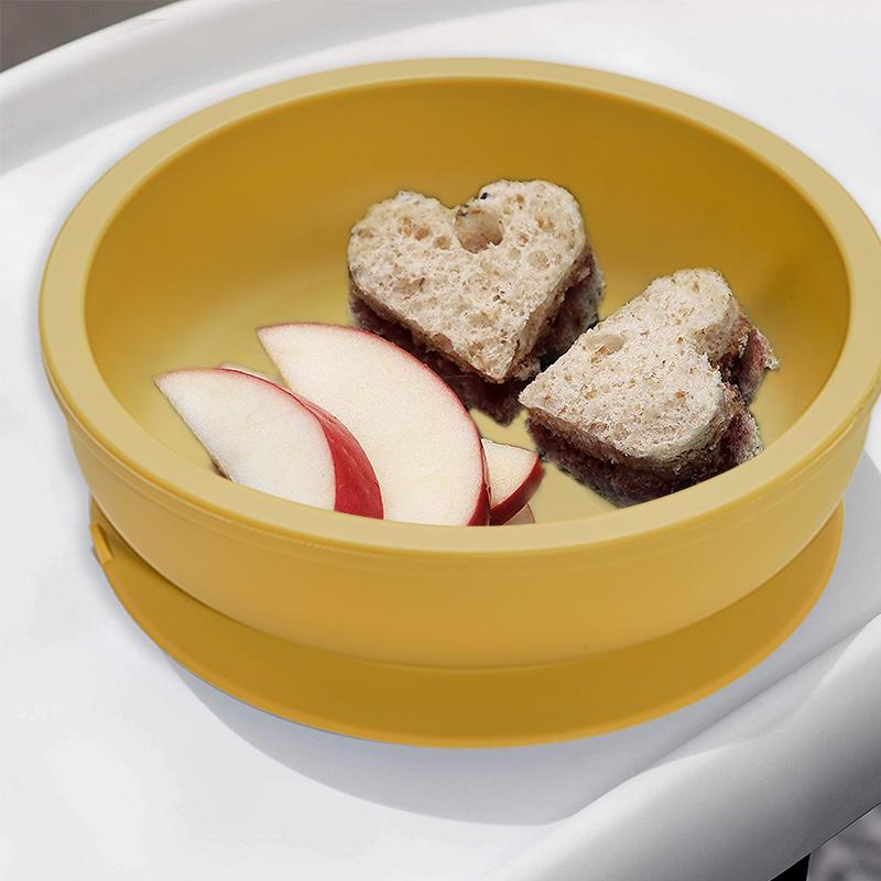 Food Grade Kids Dining Tableware Feeding Set Baby Training Sucker Bowl Soft Silicone Spoon Fork Set For Toddler Dishes