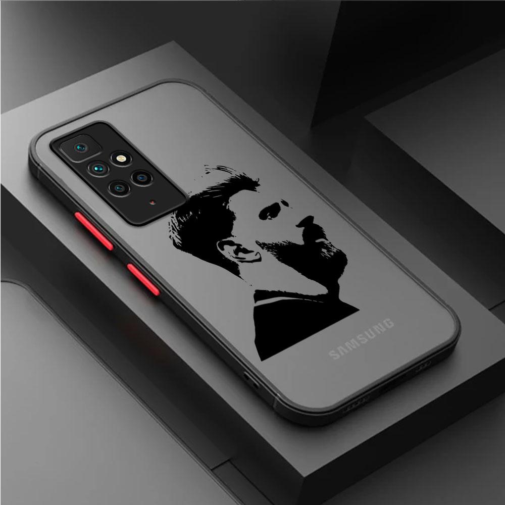 Case For Xiaomi Redmi Note 11 10 Pro 12 13 12S 11S 10S 9 9S 8 10C 9A 9C 8T 9T PC Hard Funda Phone Cover Football Man M-Messi 10