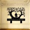 Romantic Love Tree Welcome Metal Wall Art Elegant Iron Sculpture Couple Wedding Valentine Gift Living Room Indoor Decor