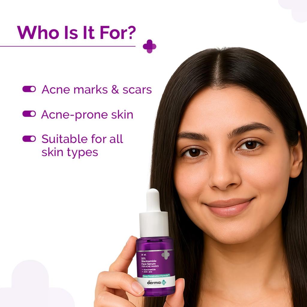 Derma Co 10% Niacinamid Serum mit 2% Zink gegen Aknenarben, fettige Haut und Pigmentflecken, 10 ml