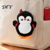 Penguin Plush Toy with Squeaker, Cartoon Keychain Plushie Pendant, Stuffed Animal Doll for Backpack Bag Charm Ornament