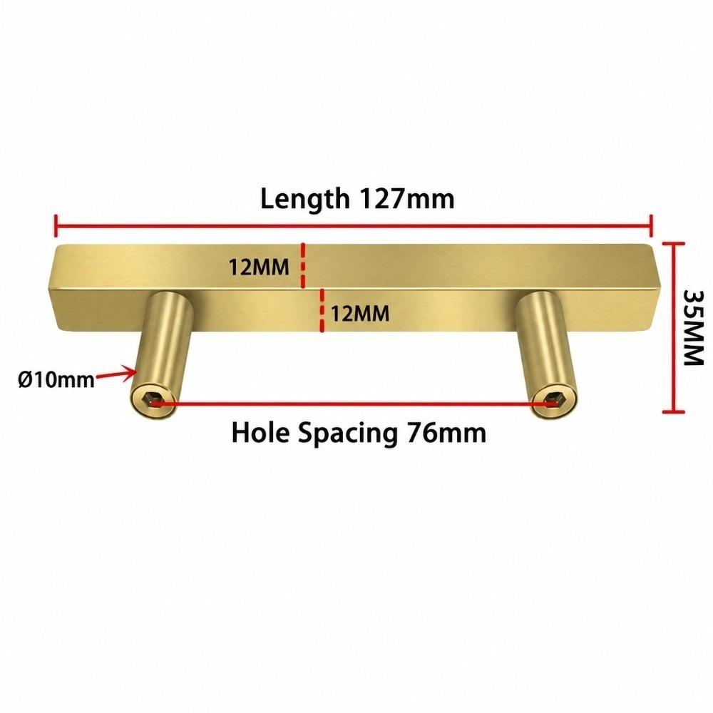 Stainless Steel Drawer Handles Gold Drawer Knobs Modern Cabinet Handles for Cupboard Wardrobe